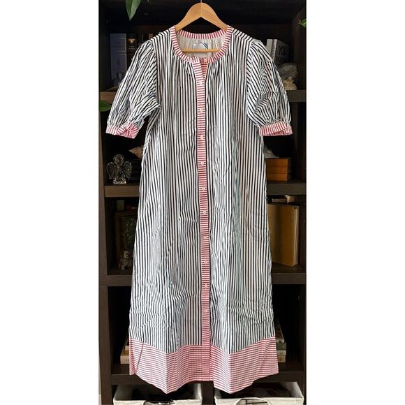 NWT Addison Bay Cabana Dress In Navy, White & Red Stripe Size Small $188 MSRP - Picture 6 of 13